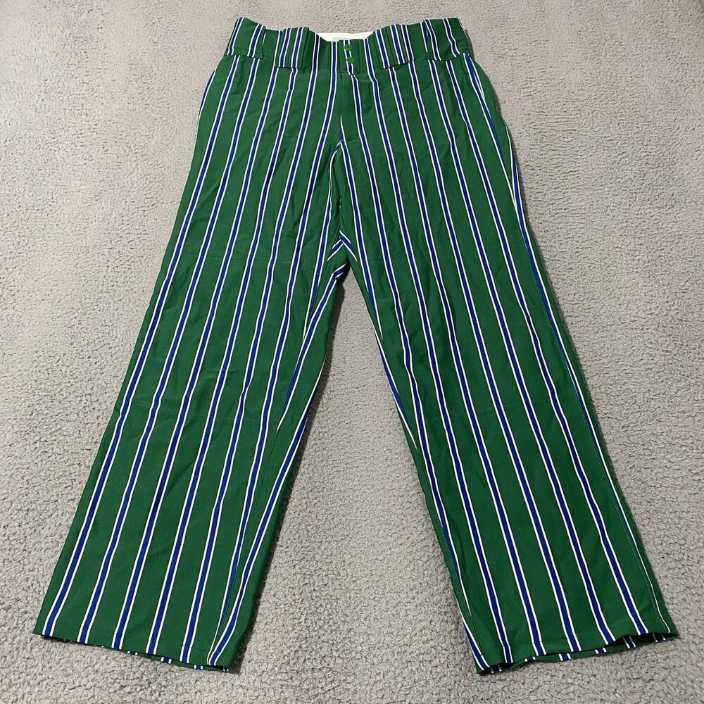 Vintage Boombah Ultimate Softball Baseball Pants Mens 36 Long Green Blue Striped